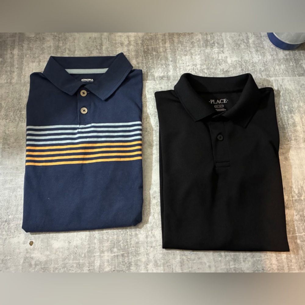 (2) Comfortably Stylish Boy’s Polo T-Shirts in Great Condition. Size Large. $9.